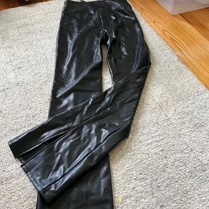 Faux leather spandex style pants